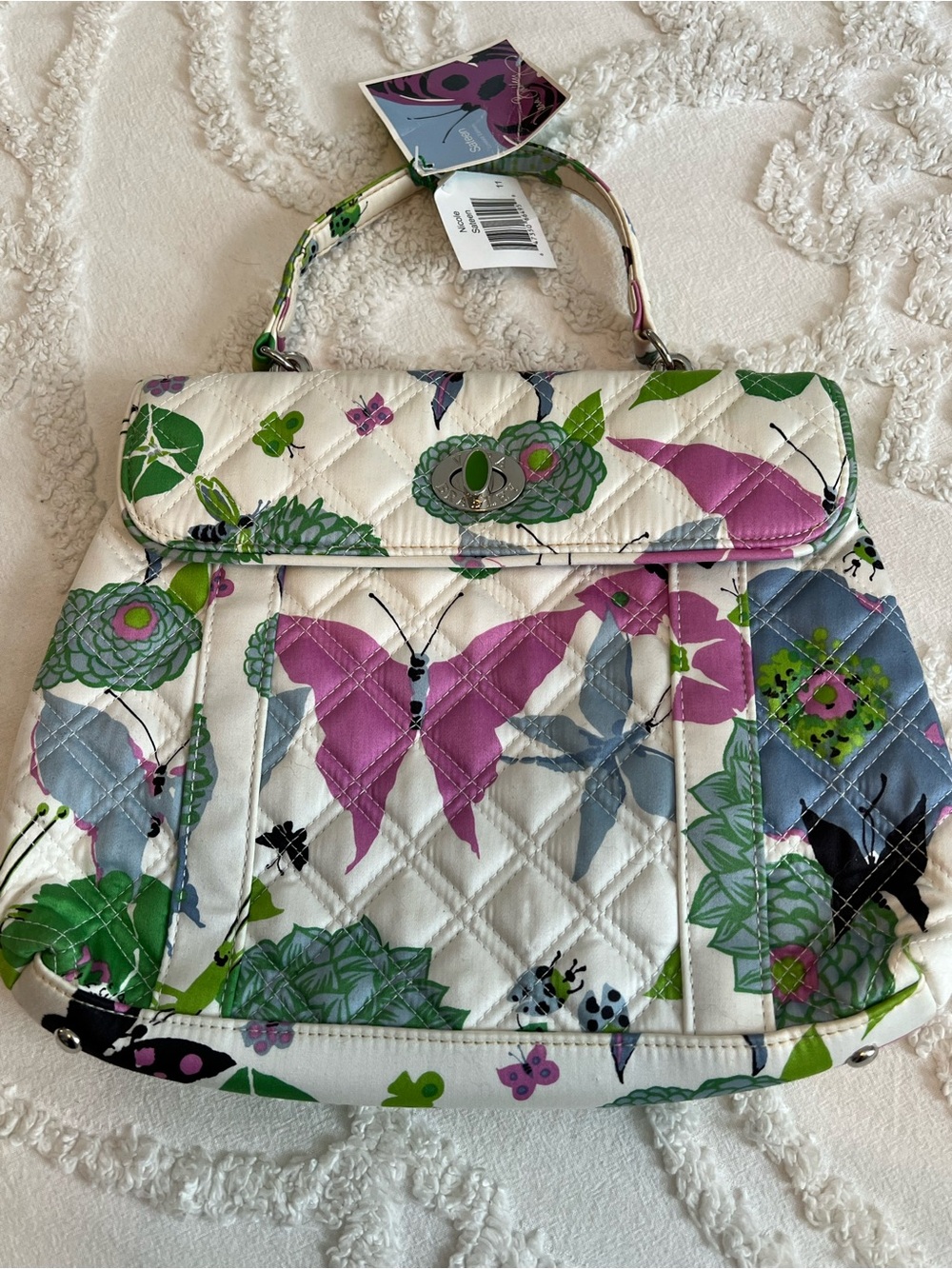 Retired Vera Bradley Nicole Sateen Handbag